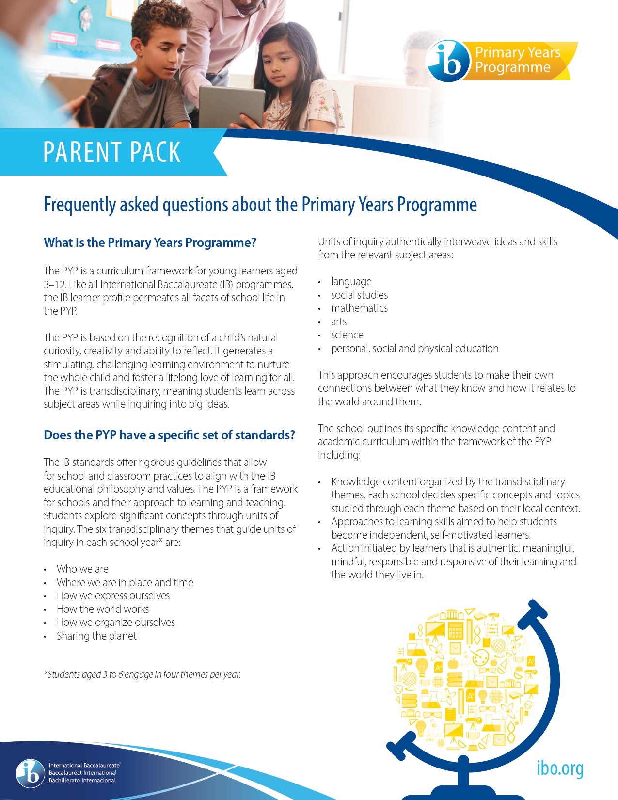 parent pack faqs about the pyp en